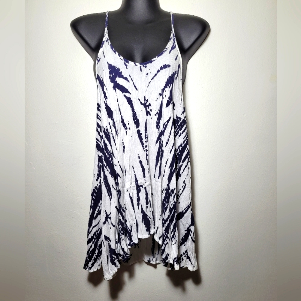 Flowy Tie Dye Rayon Beach Cover Up Size L
